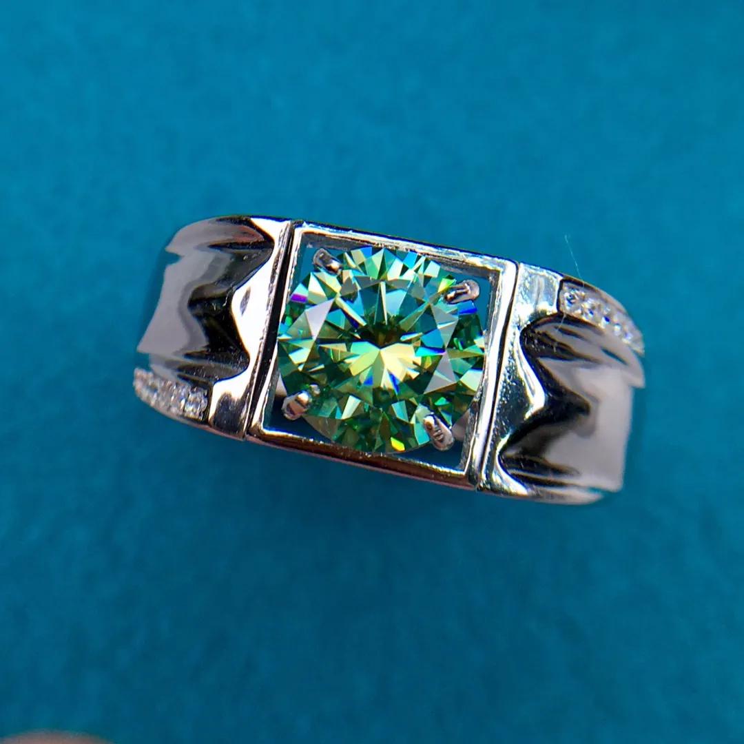 18k金冰雪皇后1.5克拉莫桑戒指 (925银莫桑钻石活口戒指官方旗舰店)