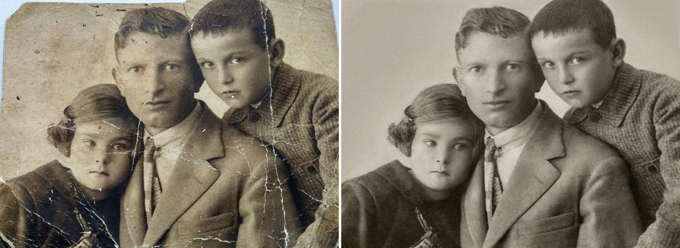 破损严重的老照片修复ps教程,高清修复老照片ps