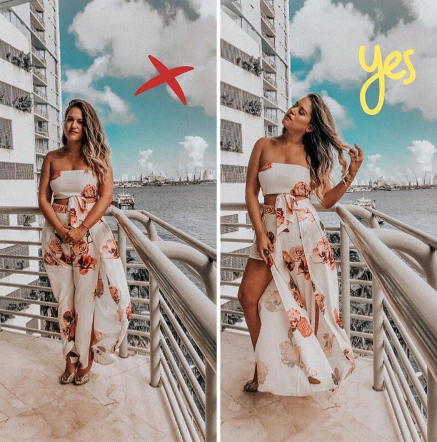 最好看又不显胖的拍照姿势,拍照怎么摆pose不显胖