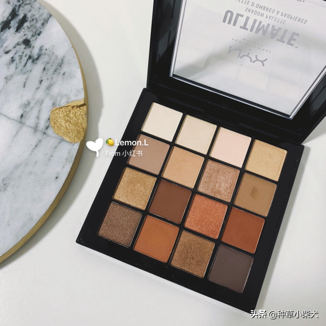 nyx眼影16色颜色介绍,NYX16色眼影盘教程