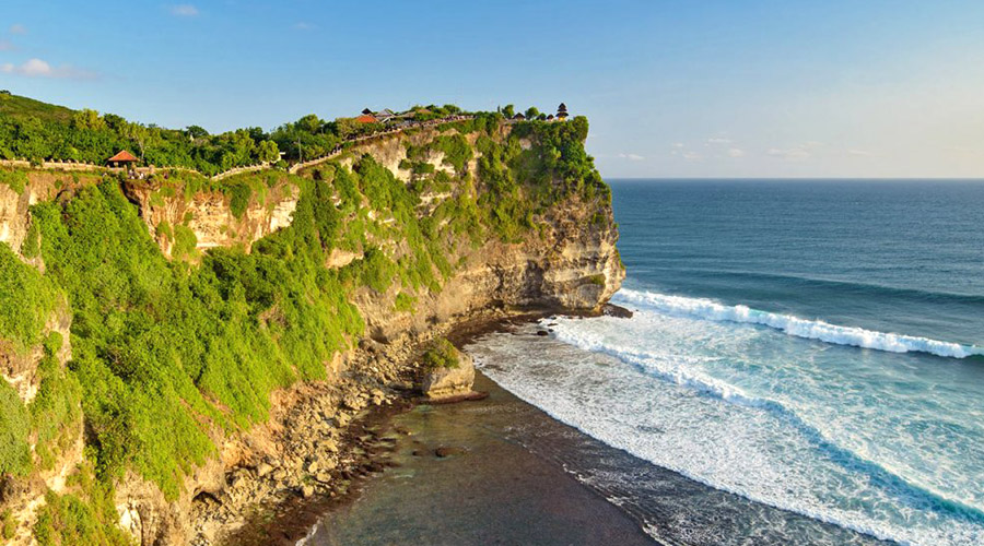 印尼巴里岛皇宫海神庙,印尼巴厘岛海神庙日落