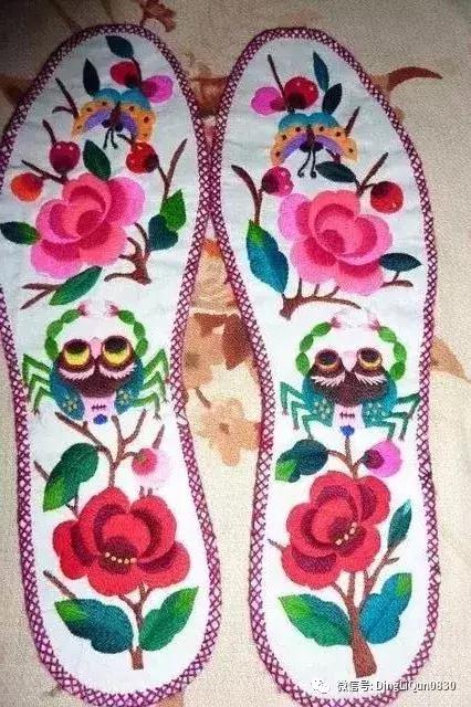刺绣作品简单的,老式刺绣喜字的鞋垫刺绣方法