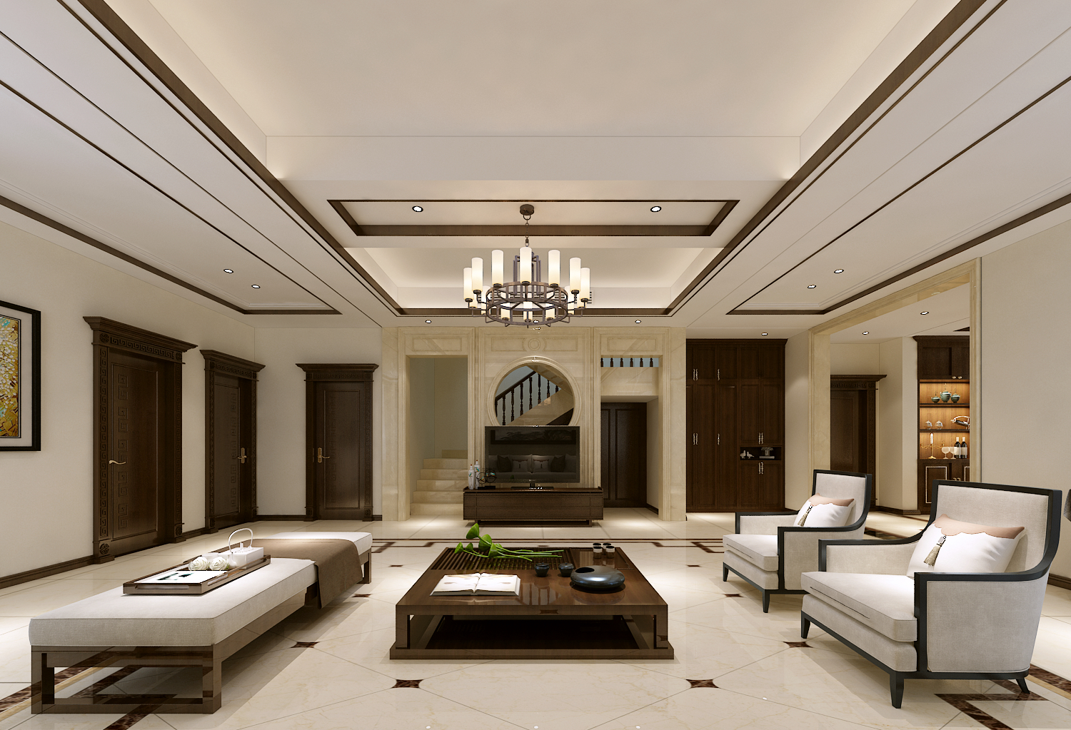 百合御都130平装修效果图,张店绿城140平米装修效果图