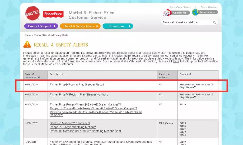 央视问婴儿床质量问题,美国婴儿床的召回事件