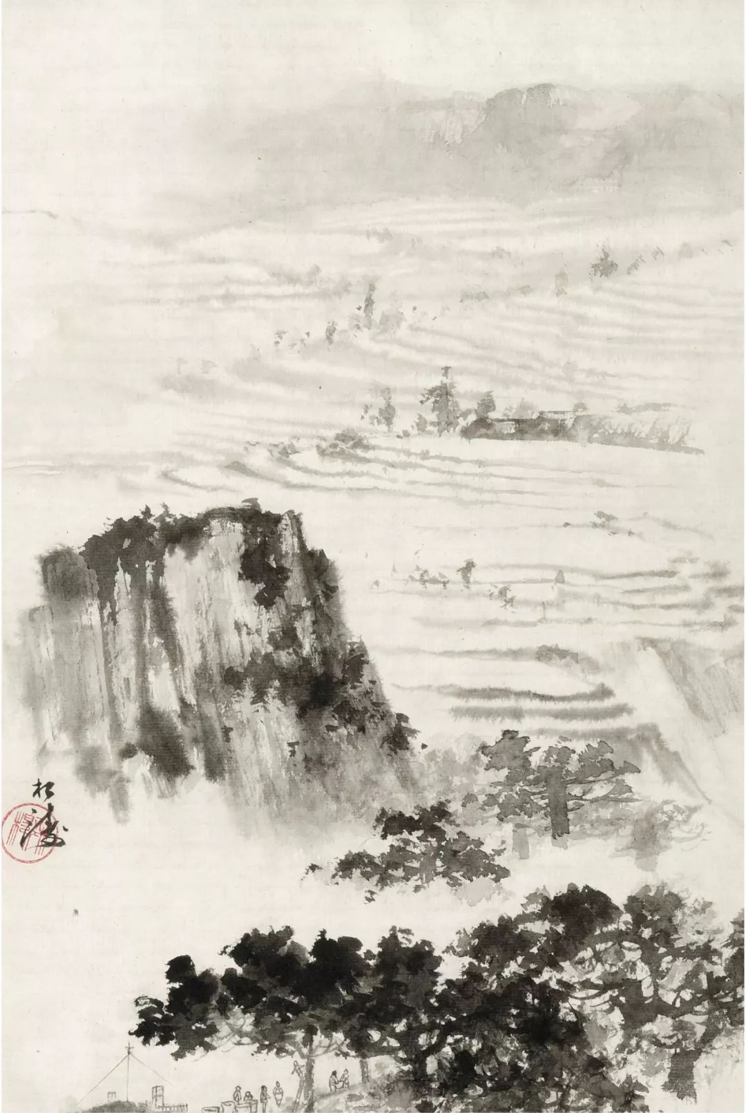 赵松涛人物画欣赏,临摹赵松涛山水画