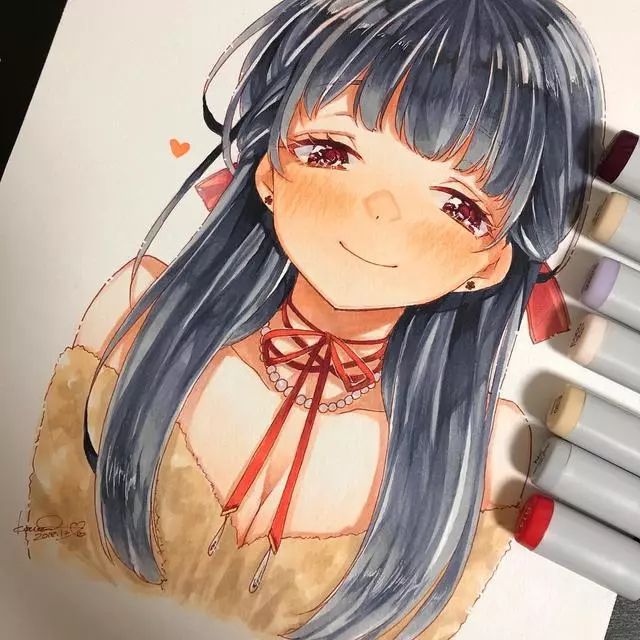 马克笔手绘画动漫,马克笔手绘动漫临摹素材