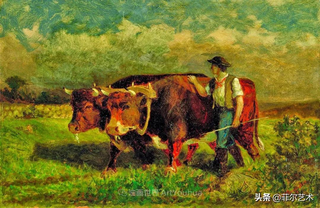 欧洲田园油画风景图片大全,古典油画风景美丽乡村