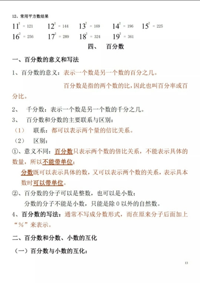 六年级上册数学全书知识点讲解,六年级北师大版数学上册知识点
