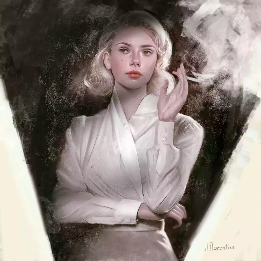 如何用手绘板画出油画纹理,画人物插画铅笔油画质感