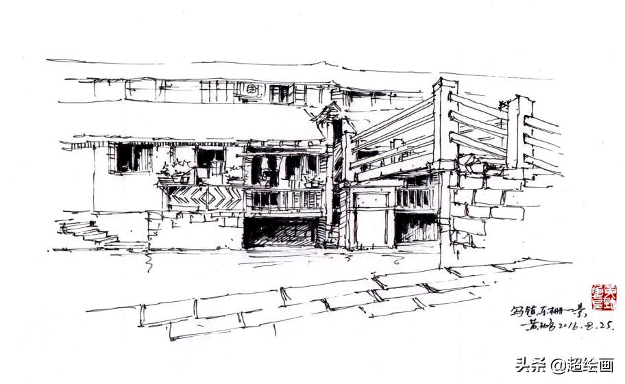 十大顶级钢笔画速写,钢笔速写100幅图片