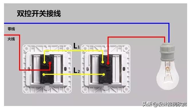 双控灯开关外加一个插座接线图,一开5孔开关控制插座正确接线图