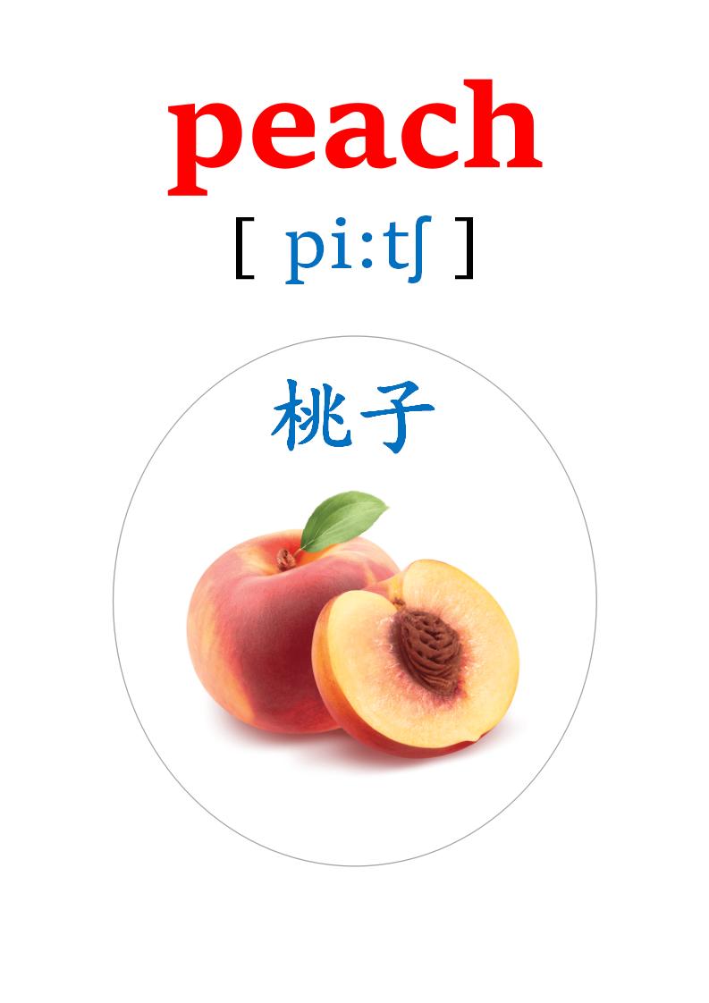 英语卡片20多种水果的英语单词,英语卡片水果种类