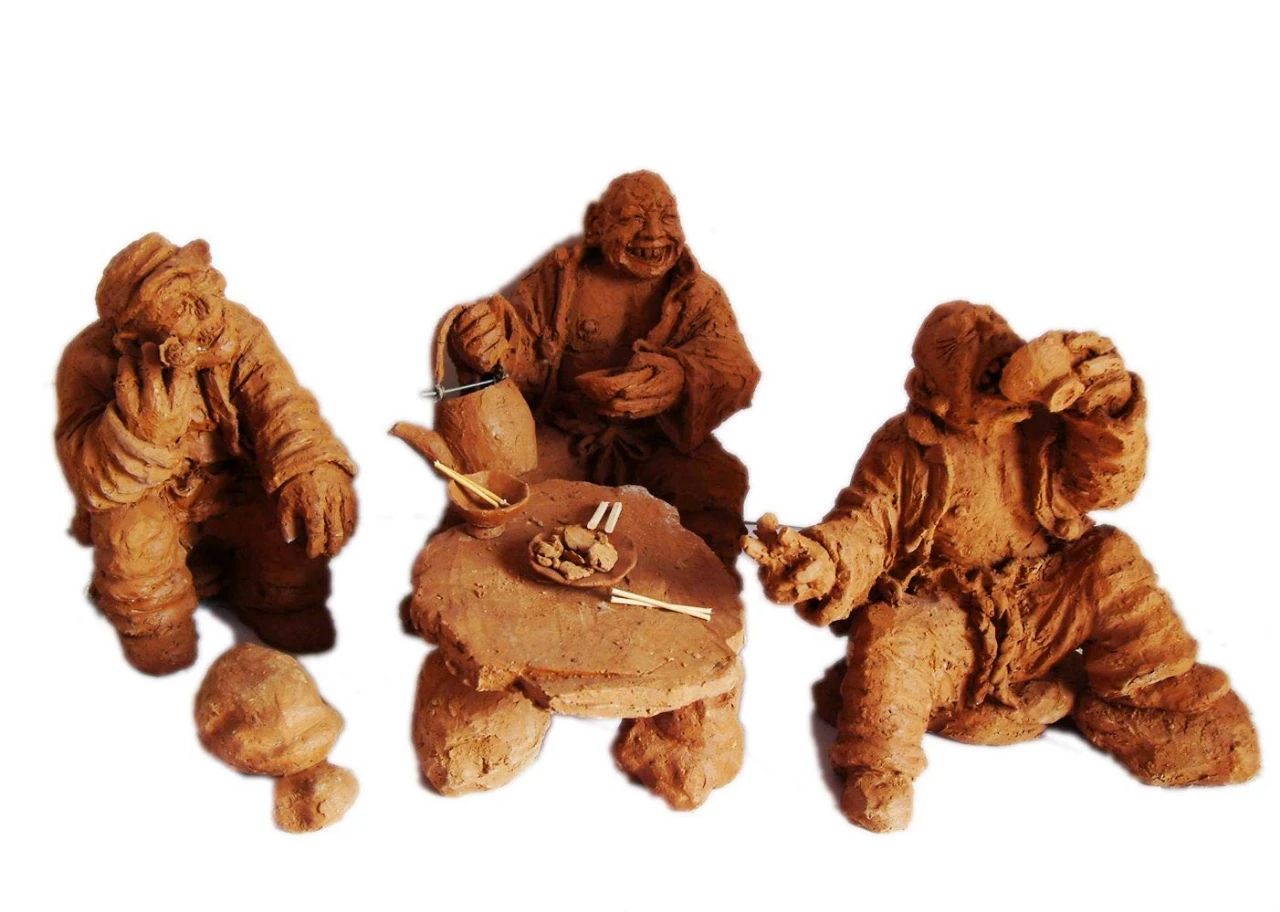 中国民间艺术捏泥人,捏泥人的老艺人