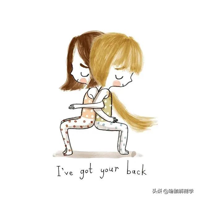 瑜伽小人唯美漫画,瑜伽倒立漫画图片