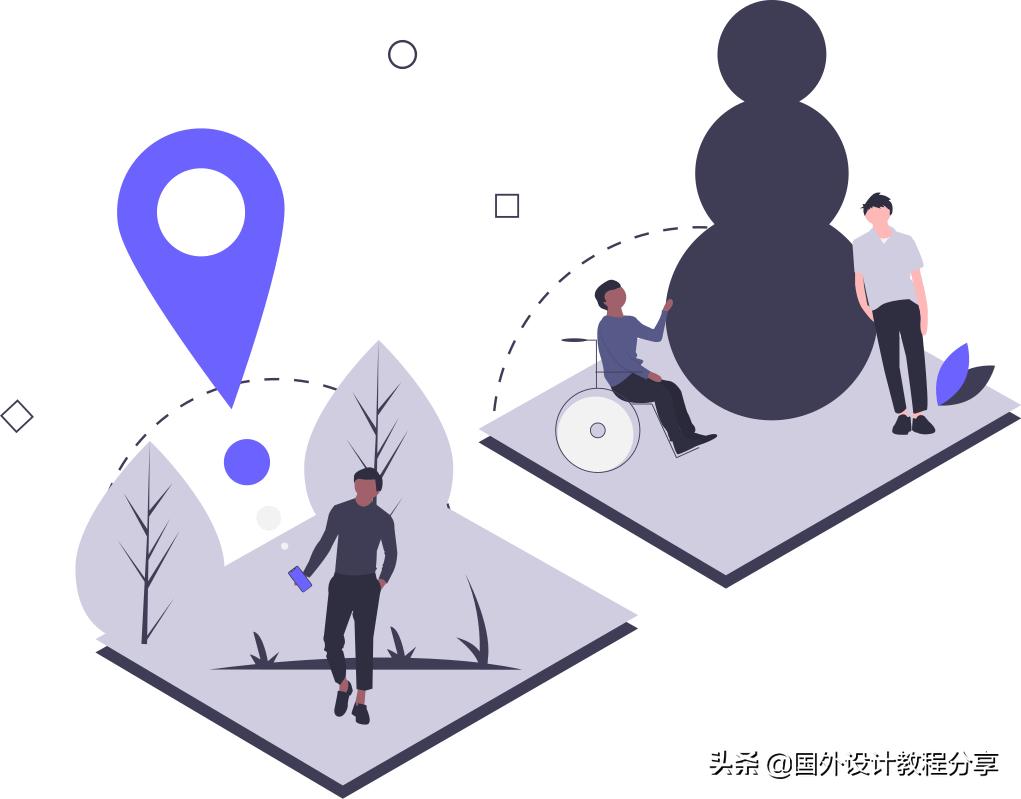 扁平矢量插画色彩教程,扁平矢量家具插画