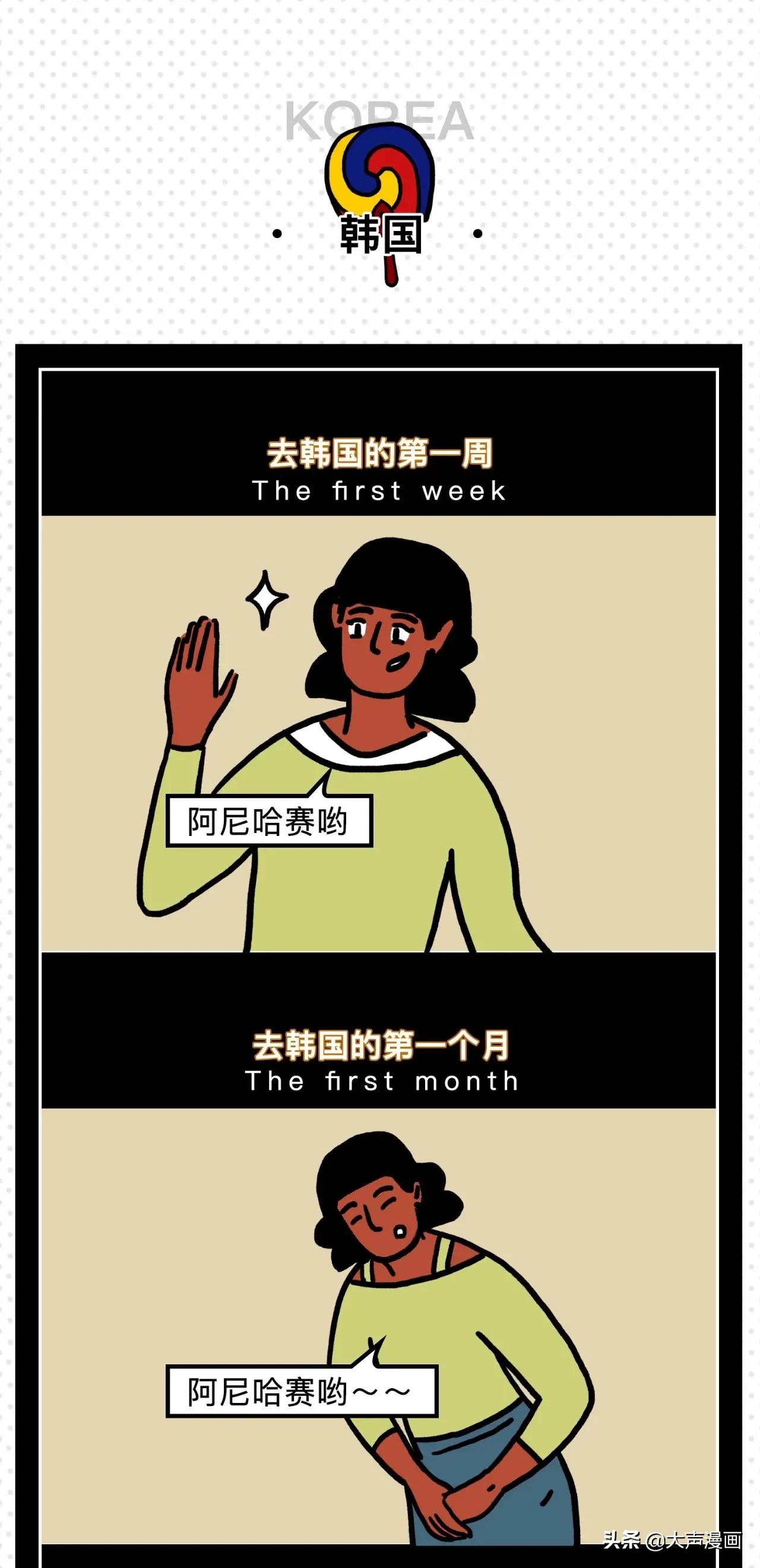 留学国外的第一天vs第一年（漫画）