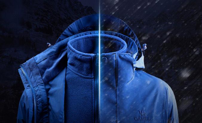 骆驼暖冬运动户外羽绒服,骆驼户外春秋新款