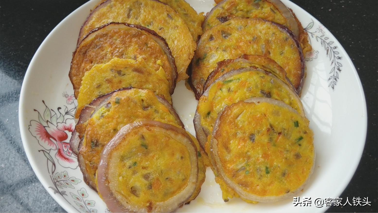 营养早餐简单做,1个洋葱3个蛋,楼下摆摊超火的鸡蛋香饼,真好吃