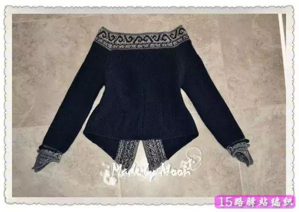 流行的开衫毛衣编织教程,女士提花开衫毛衣编织教程