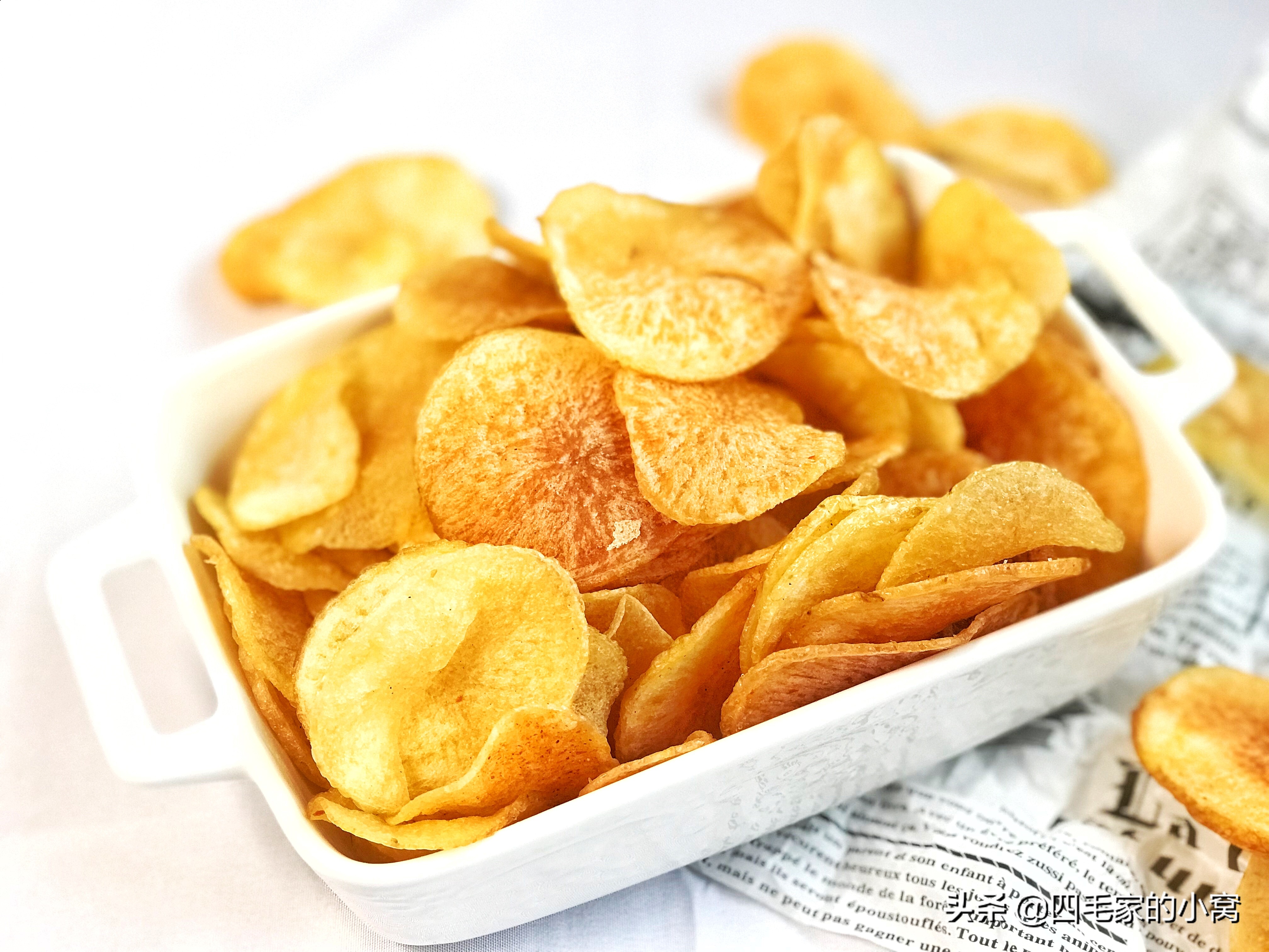 家庭版炸薯片嘎嘣脆视频,薯片怎么炸酥脆可口还好吃