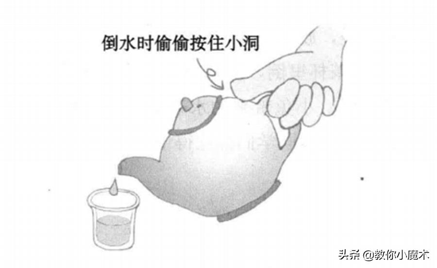 茶壶倒水不漏小窍门,小魔术茶壶倒水方法