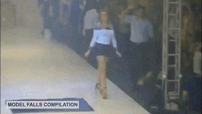 T台模特摔跤*案惨**!隔着屏幕都替她们脚疼