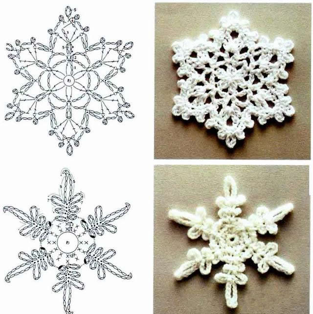 简单手工钩织雪花,钩编高清雪花图解教程