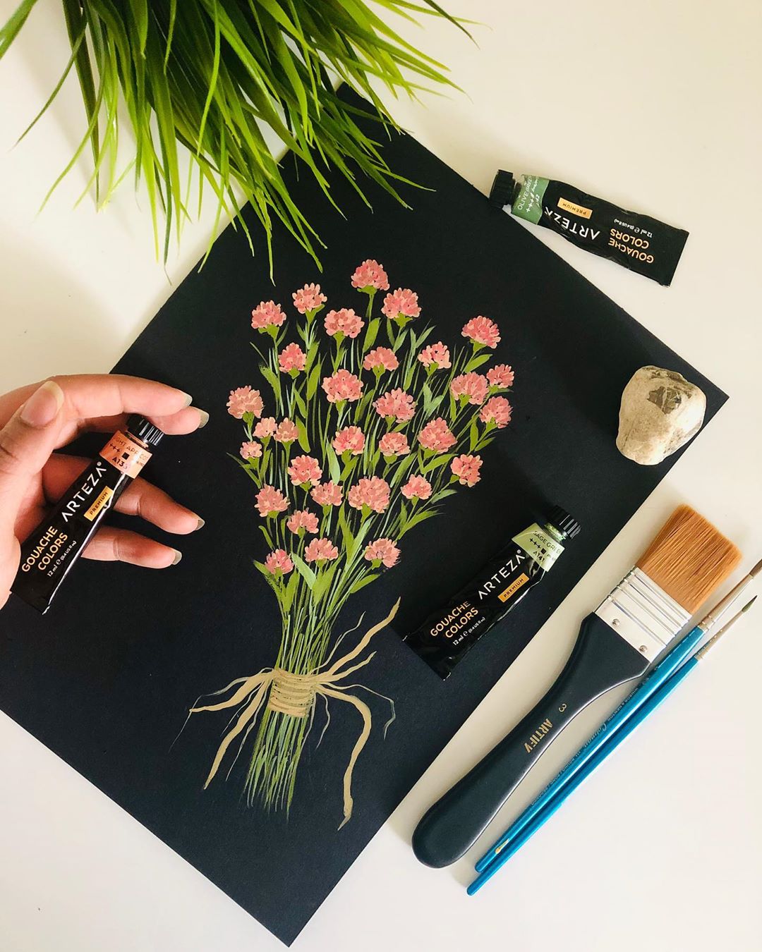 清新水彩手绘花卉插画,高级感的花卉插画