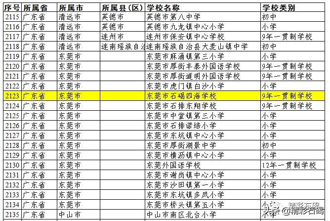 全国特色足球学校名单,东莞足球特色学校排名前十