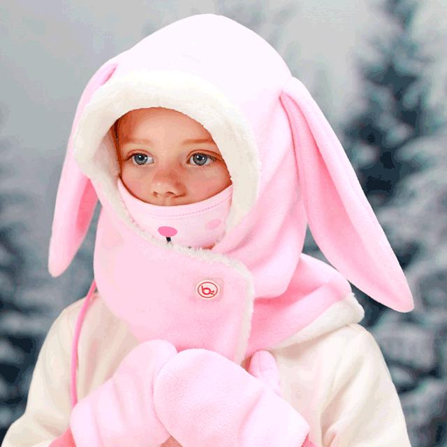 暖和舒适的婴儿冬季帽子,韩版宝宝冬季可爱超萌保暖针织帽