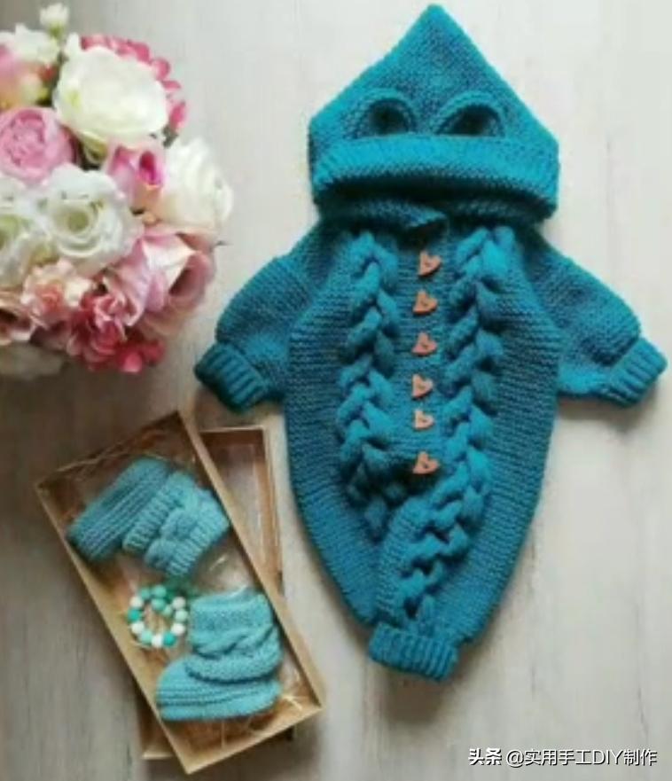 叶子针织宝宝连体衣裤教程 (连体婴儿裤子针织教程)