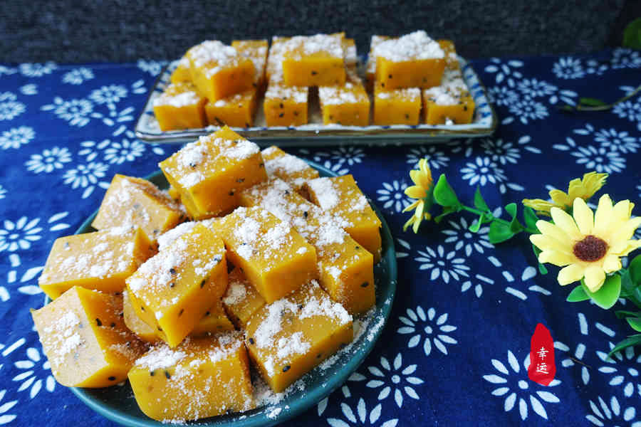 江米南瓜凉糕的做法,南瓜凉糕的制作方法全过程