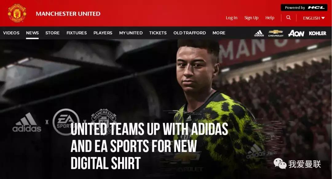 曼联18-19长袖球衣,曼联fifa版球衣