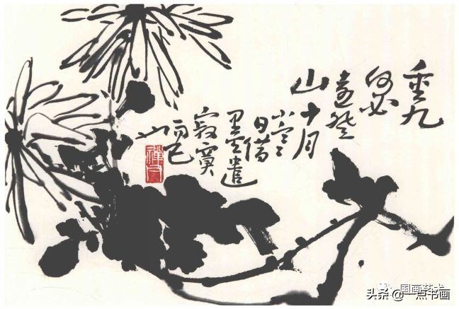 李苦禅画梅作品,李苦禅的菊花国画作品图片