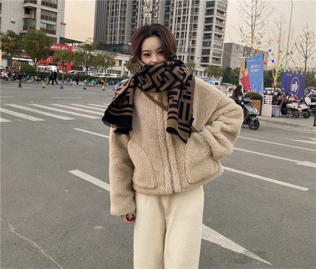 今年流行款羊羔绒羽绒服拼接的,比羽绒服更保暖的羊羔毛外套