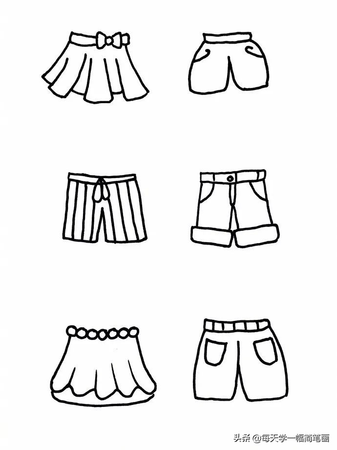 简笔画服饰简单画法,简笔画每天学一幅