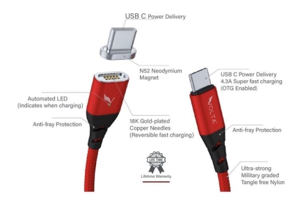 macbookair磁吸转接头,20pin磁吸type-c转接头