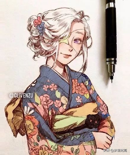 铅笔画素描动漫,铅笔画的动漫素描少女