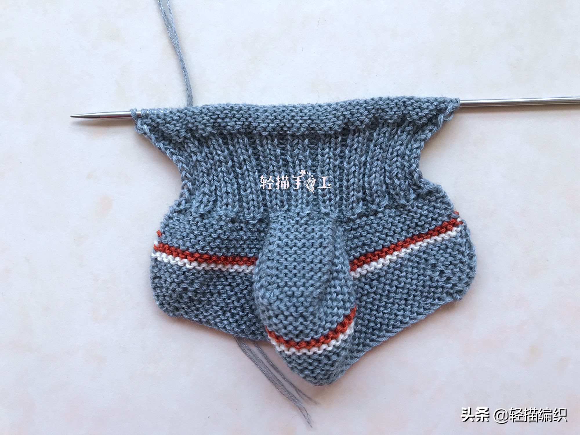 婴儿毛线鞋高帮编织教程,高筒毛线鞋婴儿鞋教程完整版