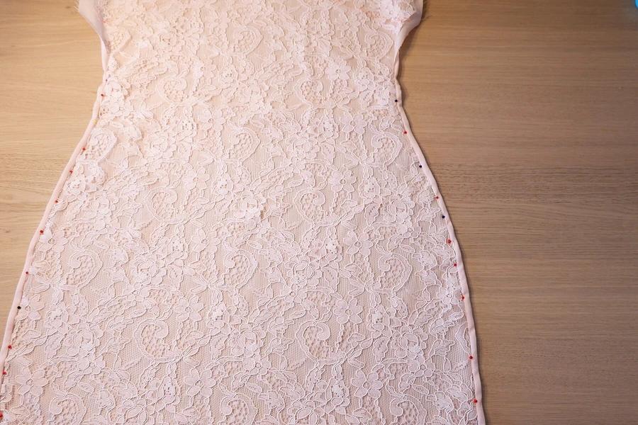 短款包臀裙裁剪缝制教程,包裙开叉缝制方法图解