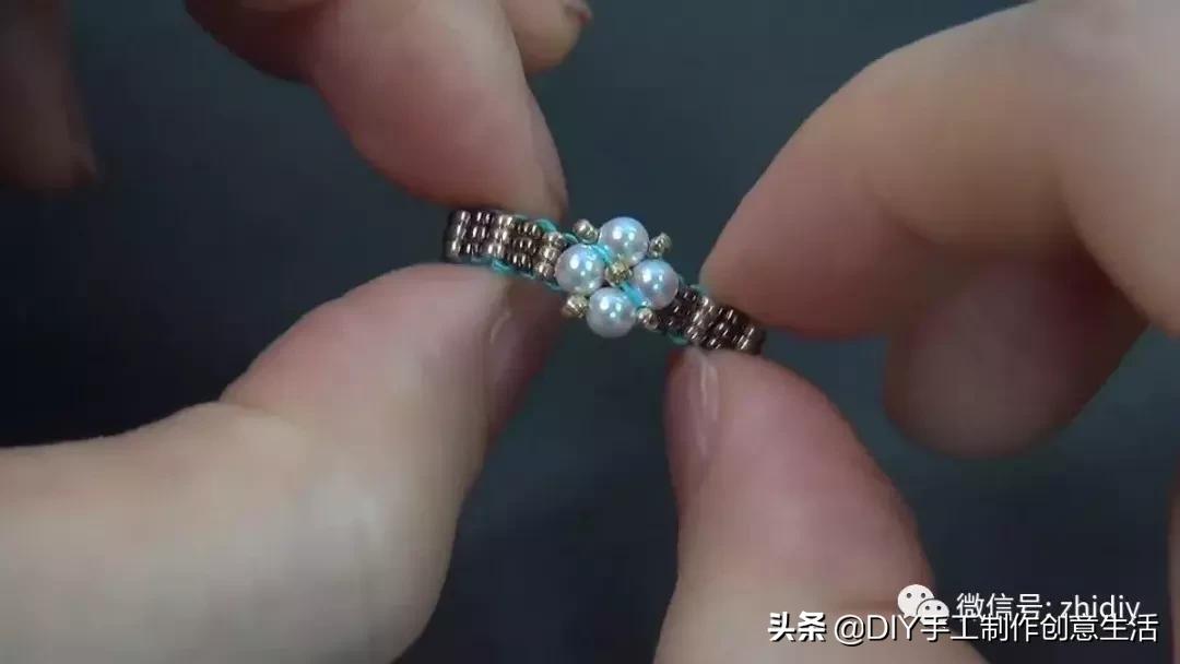 简单手工串珠戒指和发箍,戒指手工diy串珠慢视频
