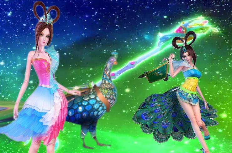 茉莉蓝孔雀裙子太短已经加了遮挡物,而水王子也偷偷穿上打底背心