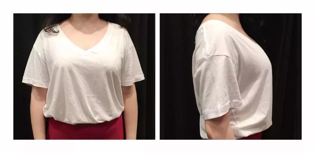 真人试衣间丨大胸小胸穿同一件T恤差别竟然这么大？！