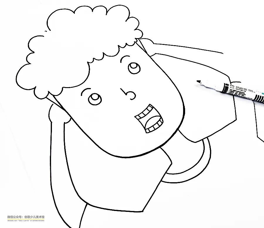 天眼射电望远镜儿童画,儿童创意画幼儿园大班望远镜