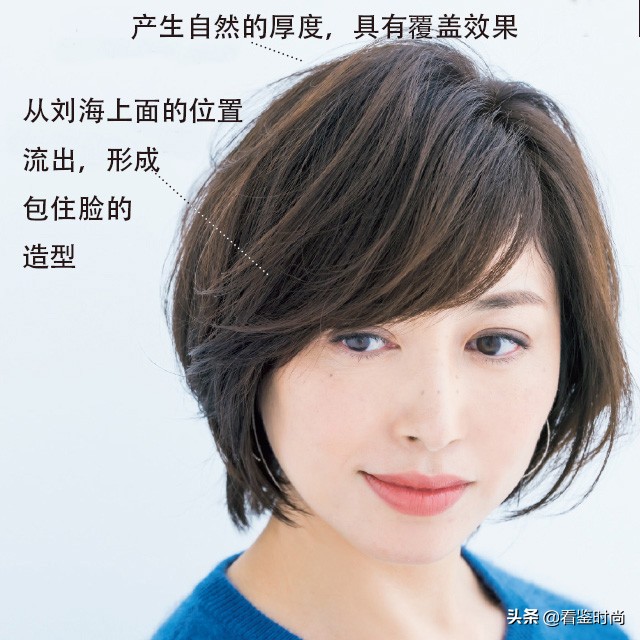 一款适合大脸中年女性的短发,适合40-50岁女人细软发质短发
