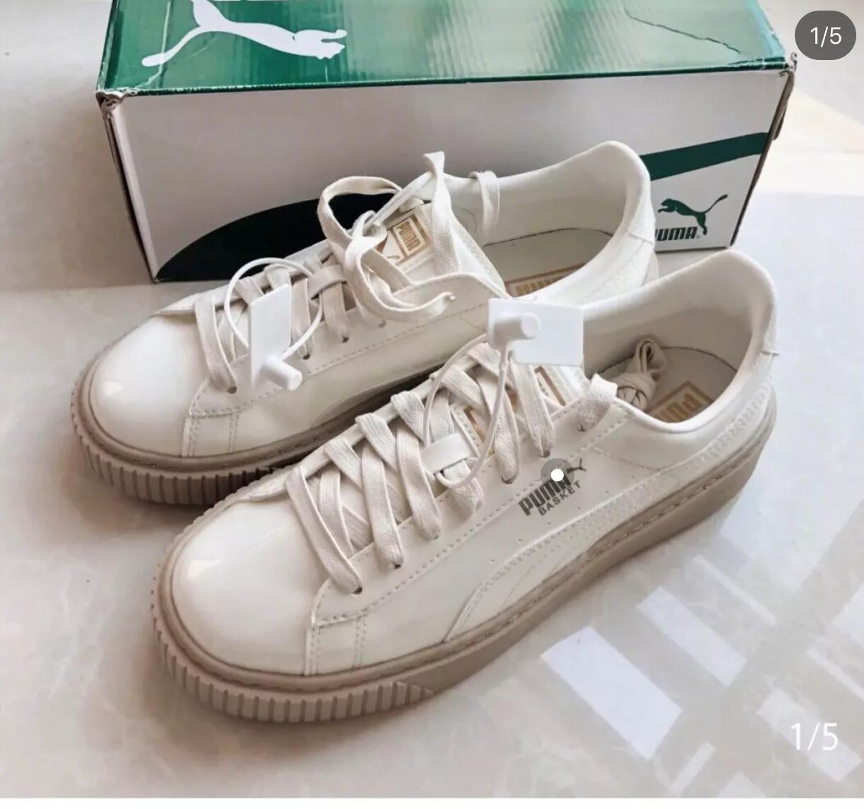 彪马女鞋黑金platformvelvet,puma彪马休闲鞋女鞋2022秋新款低帮