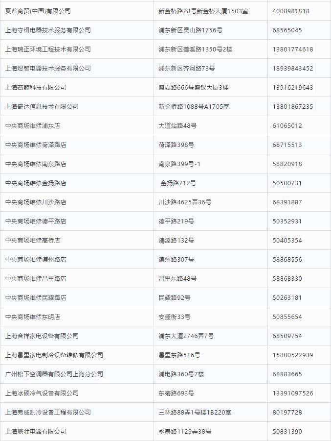 上海家电24小时上门维修价格表,上海阿兵家电维修电话