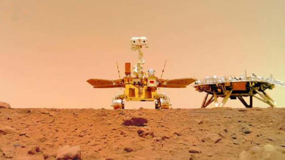 天问一号成功登陆火星的真实视频,天问1号在火星现在过得怎么样