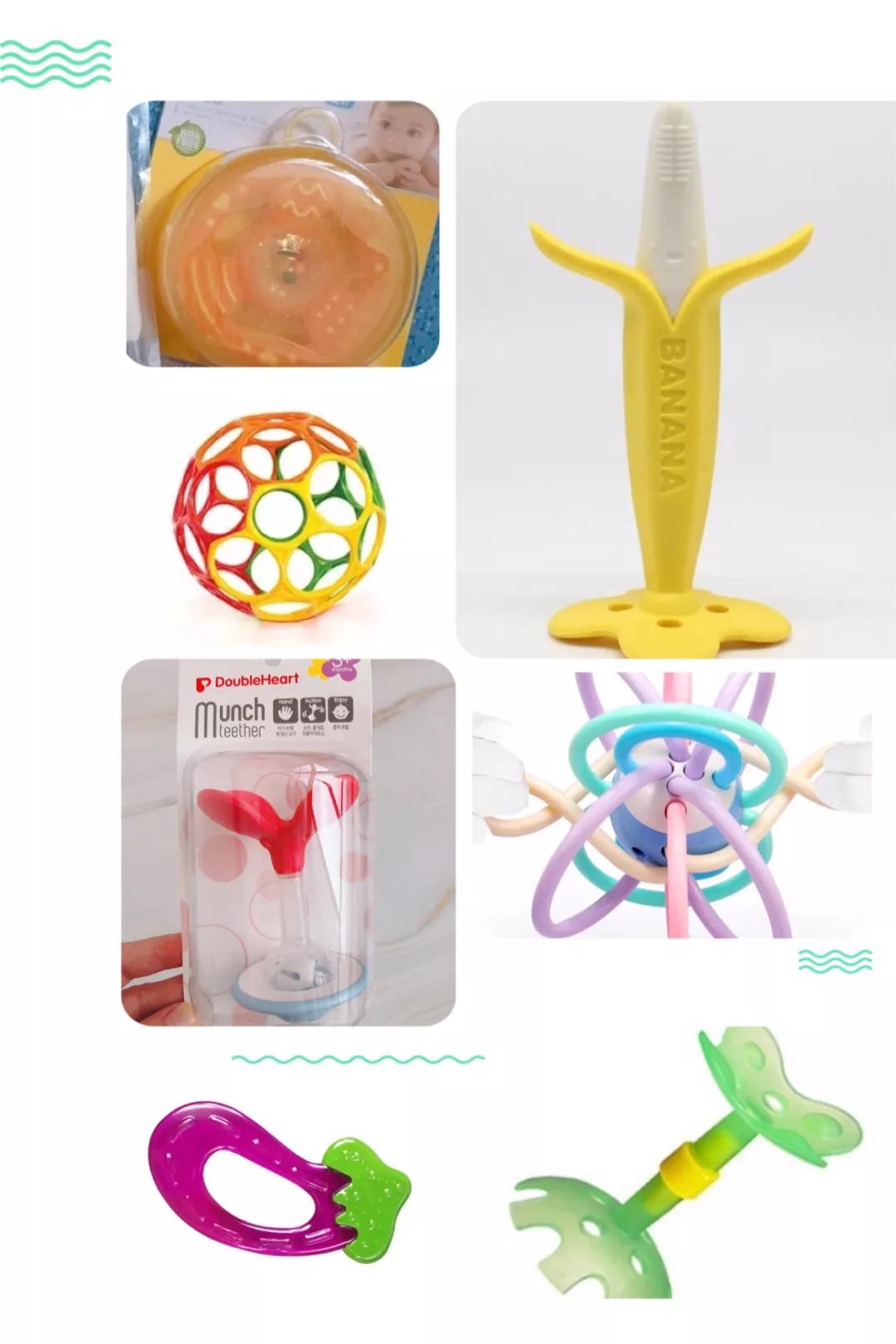 磨牙神器牙胶0-6岁儿童专用第一名,牙胶玩具婴儿0-6个月口欲期推荐