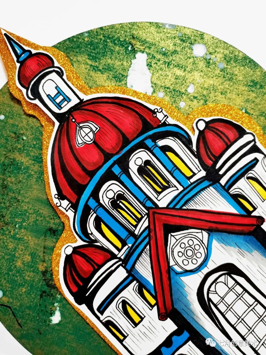 画画教程城堡,移动城堡绘画模板